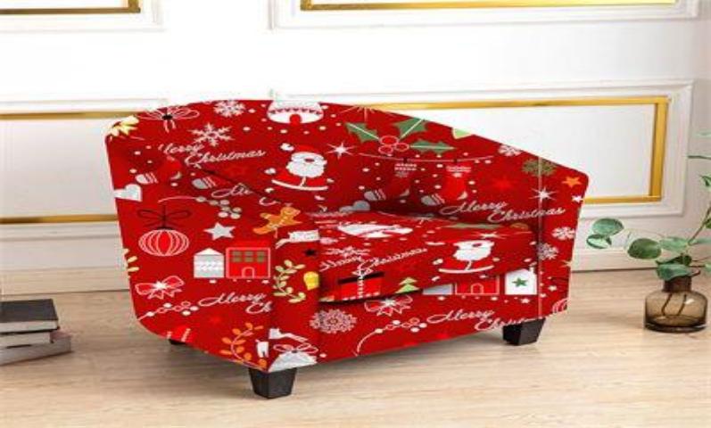 FORRO P/ SILLON+1COJIN 90-140CM NAVIDAD