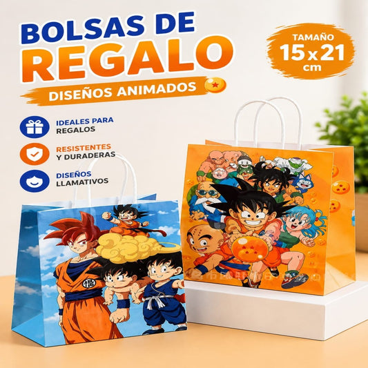 BOLSA REGALO PAPEL PERSONAJE 15*21