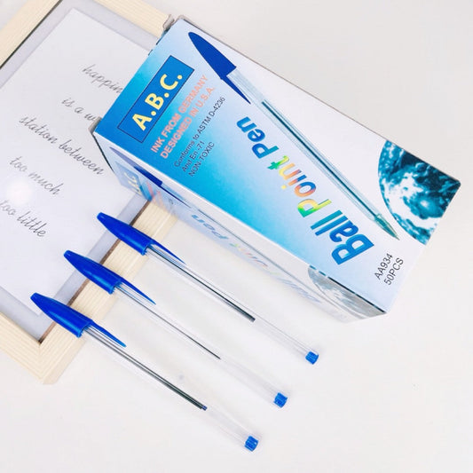 BOLIGRAFO ABC AZUL 50PCS AA934