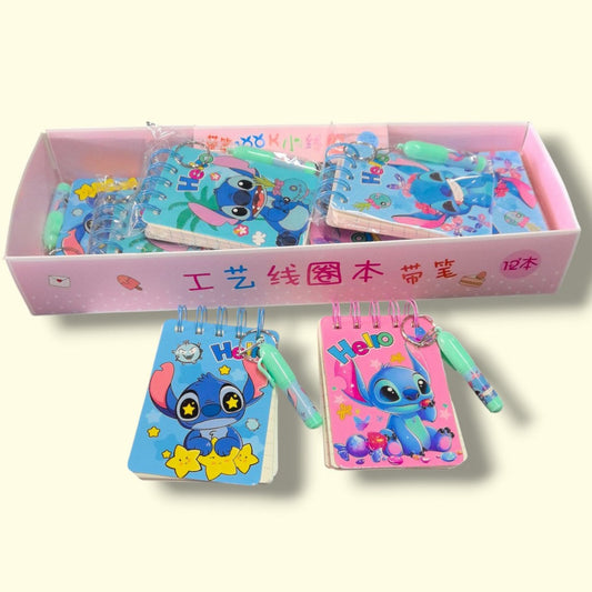 DIARIO STITCH RESORTE CON LAPICERO