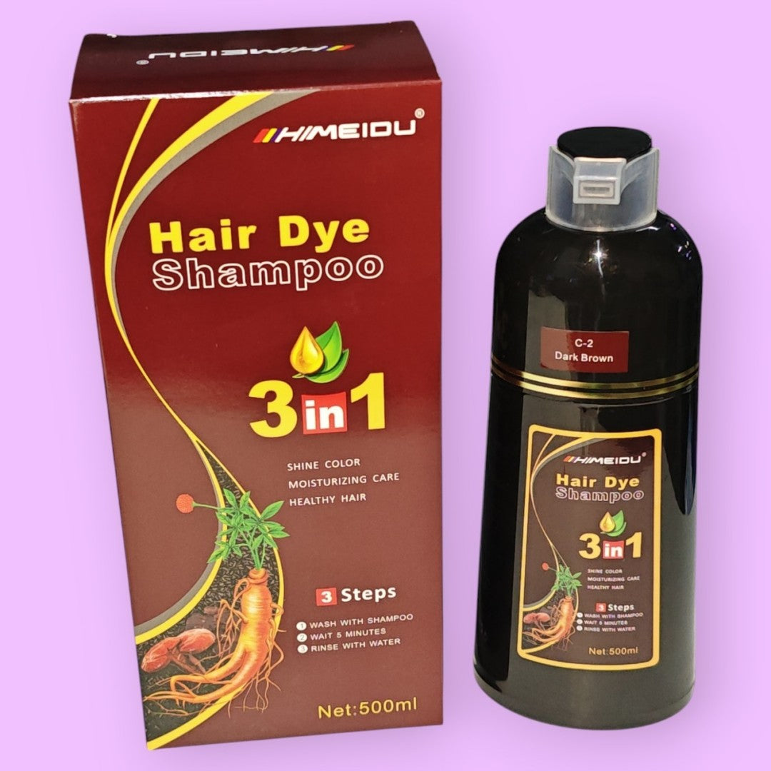 SHAMOO TINTE CUBRE CANAS 3EN1 COLOR CHOCOLATE