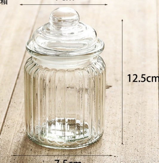 TARRO C/TAPA VIDRIO 7.8*12.5