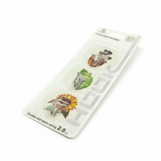 SET GANCHO VENTOSA FLOR 3PCS 601