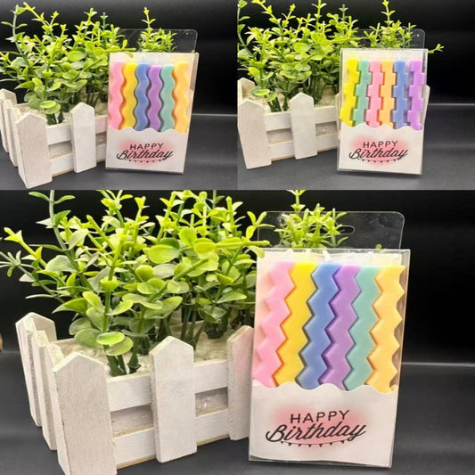 SET CANDELA CUMPLEANO COLOR 6PCS