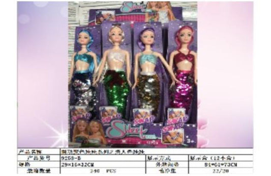 MUNECA SIRENA LENTEJUELA 9258-B