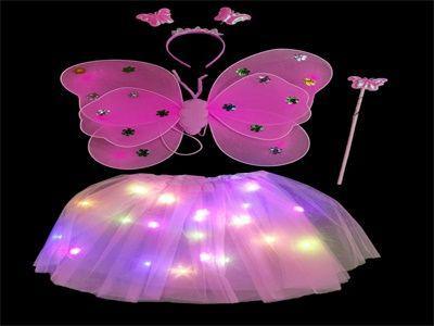 JUEGO ALA MARIPOSA C/LUZ 4PCS