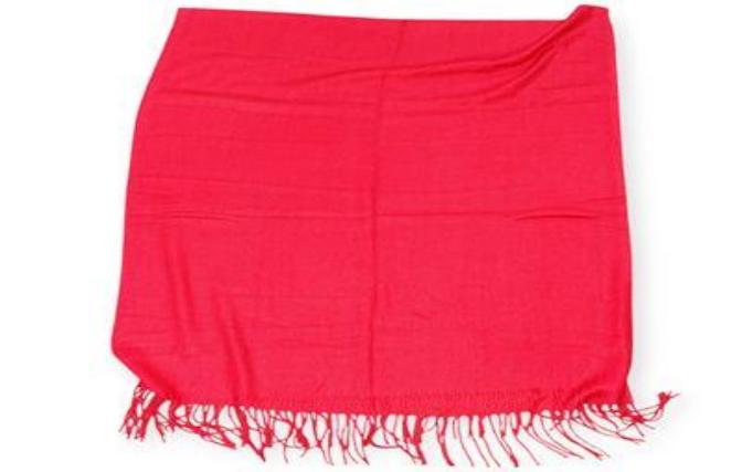 BUFANDA LISO ROJO 68*180