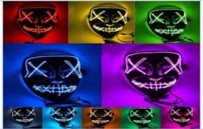 MASCARA HALLOWEEN CON LUZ