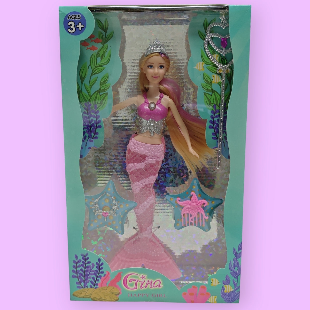 MUNECA SIRENA 11PUL LUZ SONIDO GN0707A