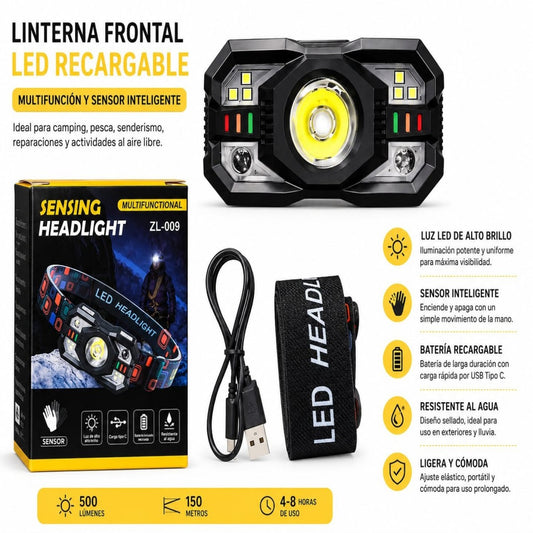 FOCO CABEZA CON SENSOR ZL-009