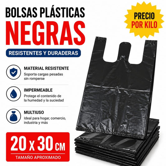 BOLSA EMPAQUE NEGRA 20*30 1KG