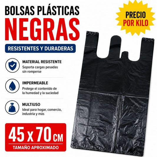 BOLSA EMPAQUE NEGRA 45*70 1KG