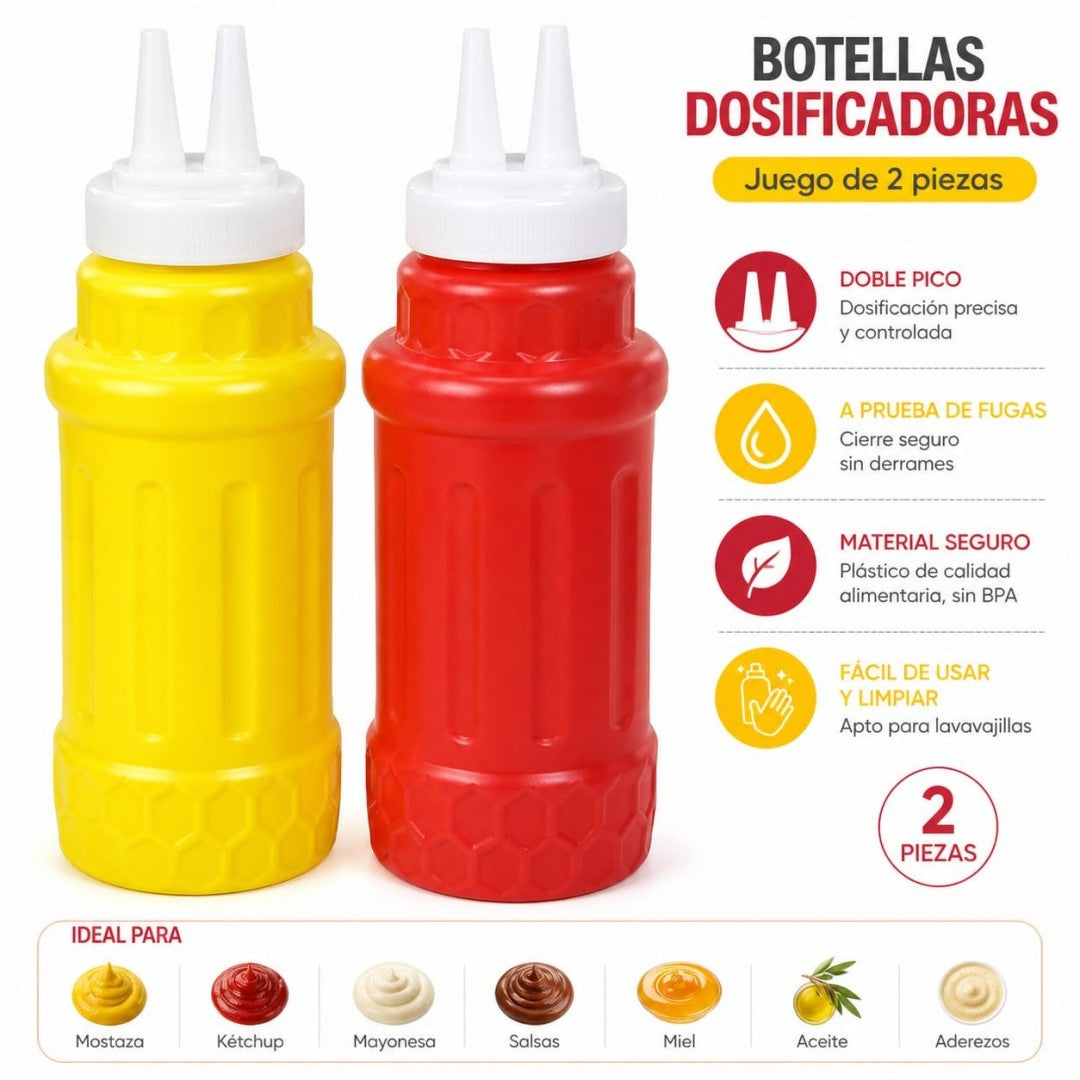 BOTELLA PARA SALSAS 2PCS 90C-2204
