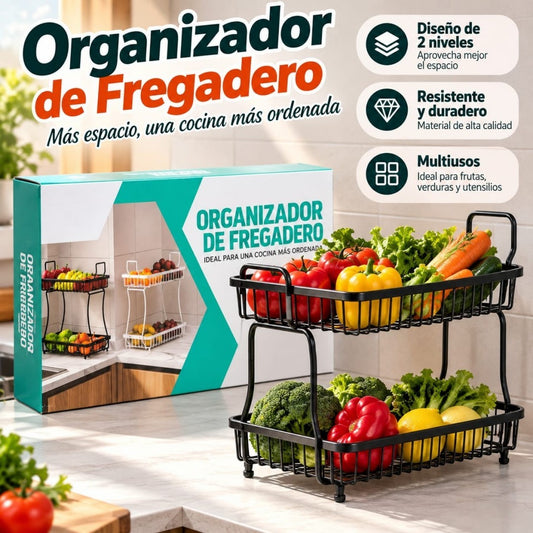 CANASTA ESCURRIDOR DE COCINA METALICO