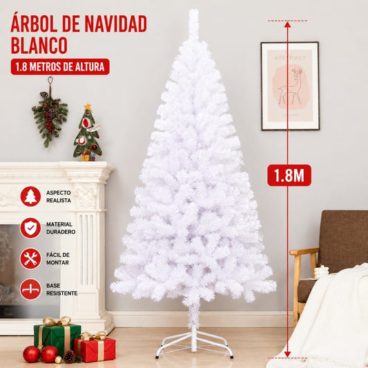 ARBOL NAVIDAD 180CM BLANCO