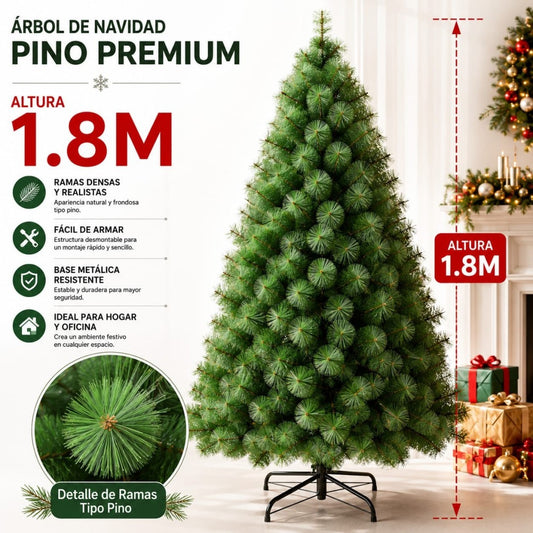 ARBOL NAVIDAD 180CM PINO VERDE