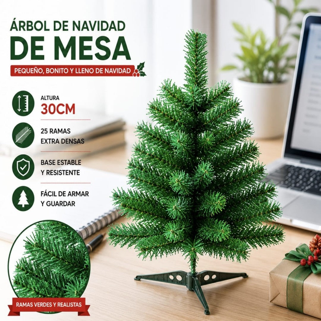 ARBOL NAVIDAD VERDE 30CM