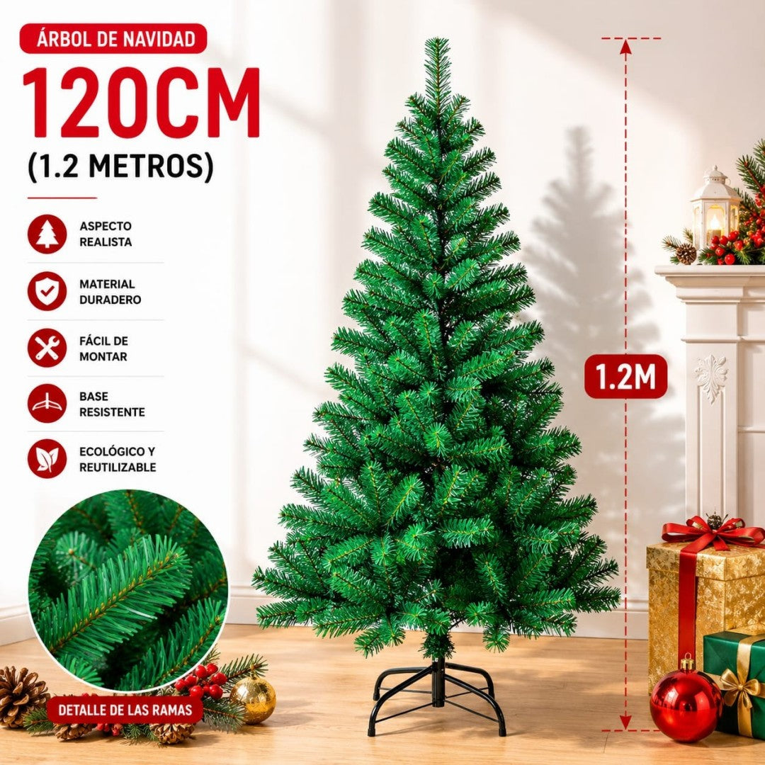 ARBOL BASE METAL 120CM VERDE B/METAL