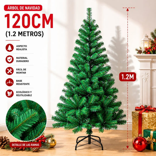 ARBOL BASE METAL 120CM VERDE B/METAL
