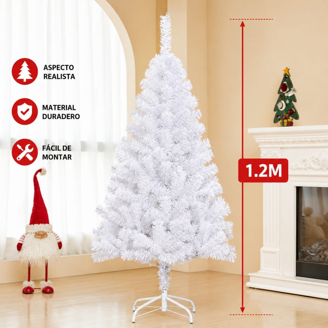 ARBOL BASE METAL 120CM BLANCO B/METAL