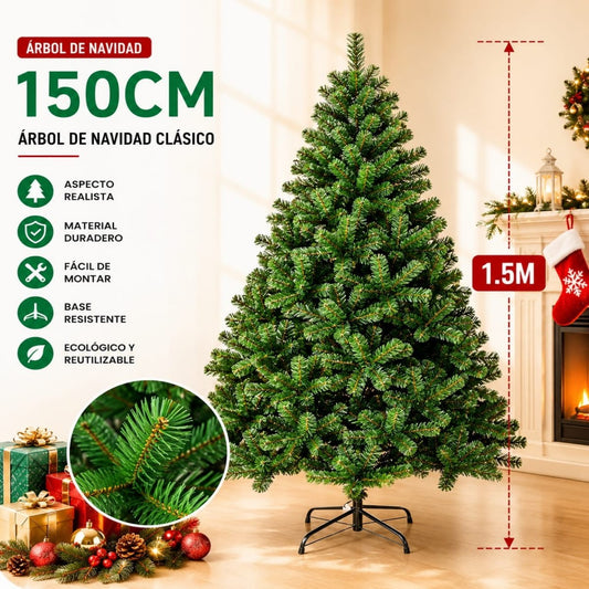 ARBOL BASE METAL 150CM VERDE B/METAL