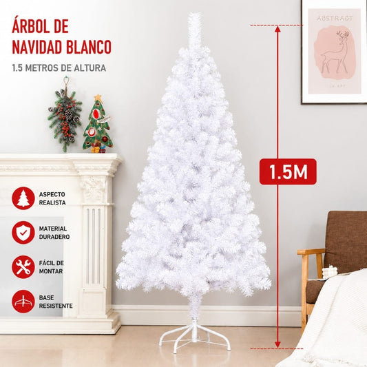 ARBOL BASE METAL 150CM BLANCO B/METAL