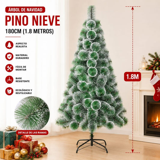 ARBOL NAVIDAD PINO NIEVE 180CM B