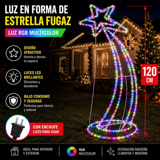 LUZ METEORITOS 120CM COLOR