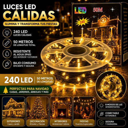 LUZ LED 50M 240L CALIDO ROLLO