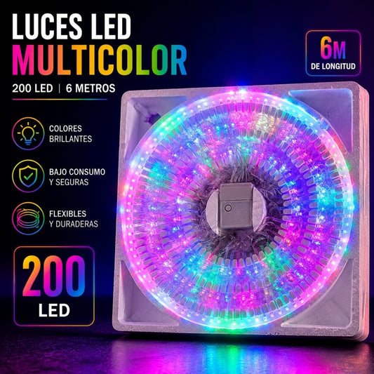 LUZ LED 200L 6M COLOR FON