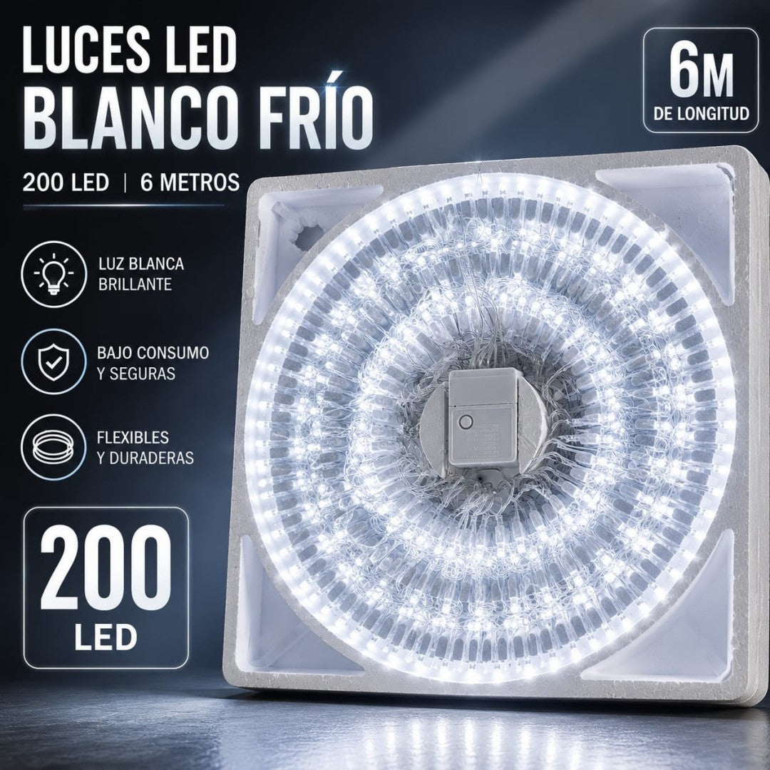 LUZ LED 200L 6M BLANCO FON