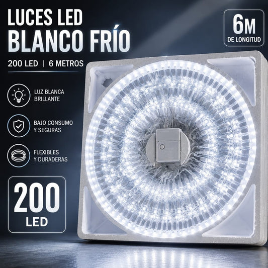 LUZ LED 200L 6M BLANCO FON