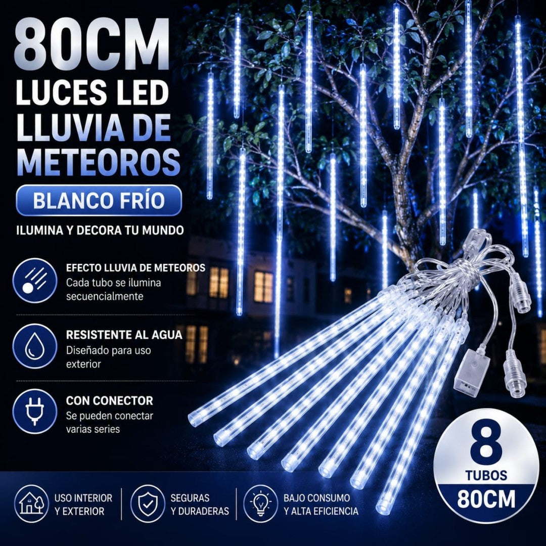 LUZ METEORITO 80CM BLANCO