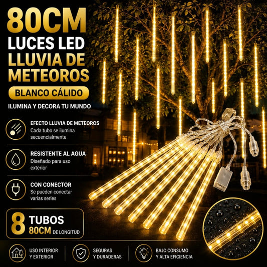 LUZ METEORITO 80CM CALIDO