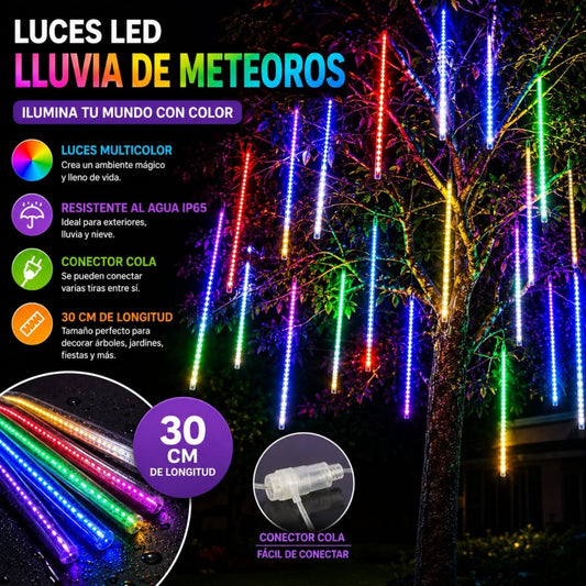 LUZ METEORITO 30CM COLOR