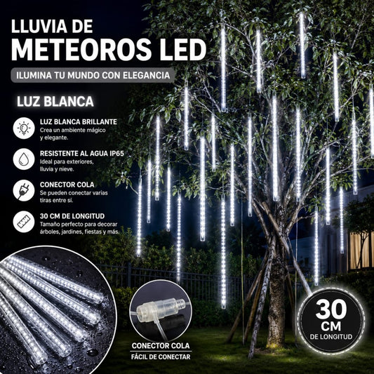 LUZ METEORITO 30CM BLANCO
