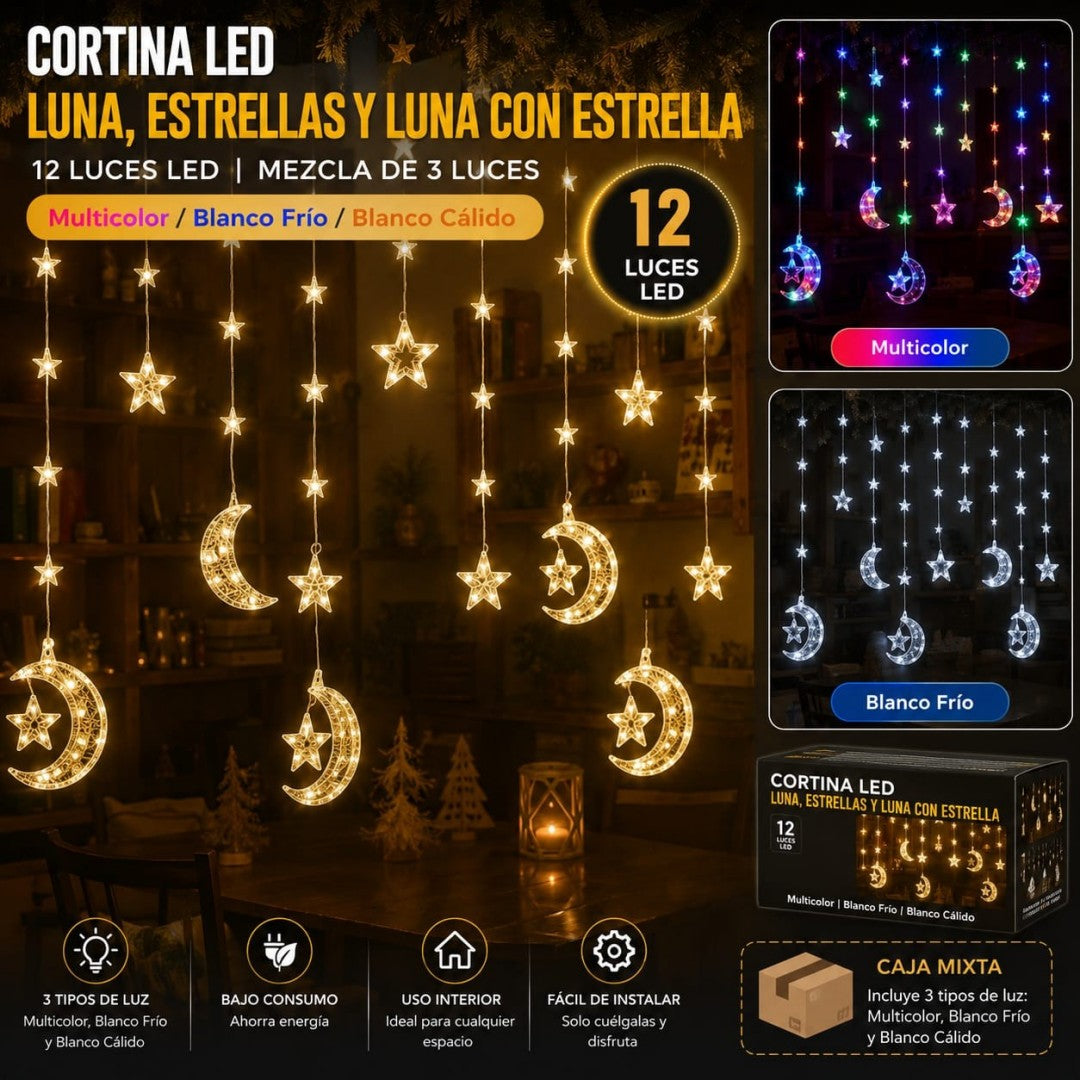 LUZ LUNA+ESTRELLA 12TIRA