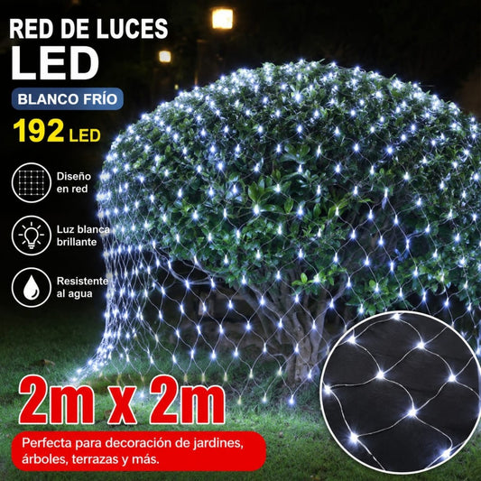 LUZ MALLA 192L BLANCA 2M*2M