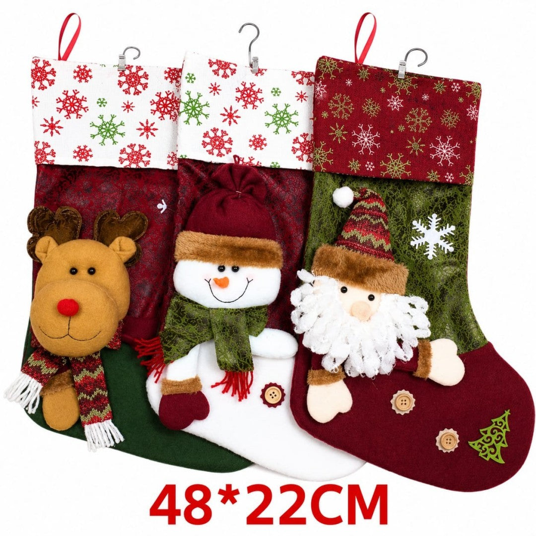 BOTAS NAVID NIEVE 48*22CM