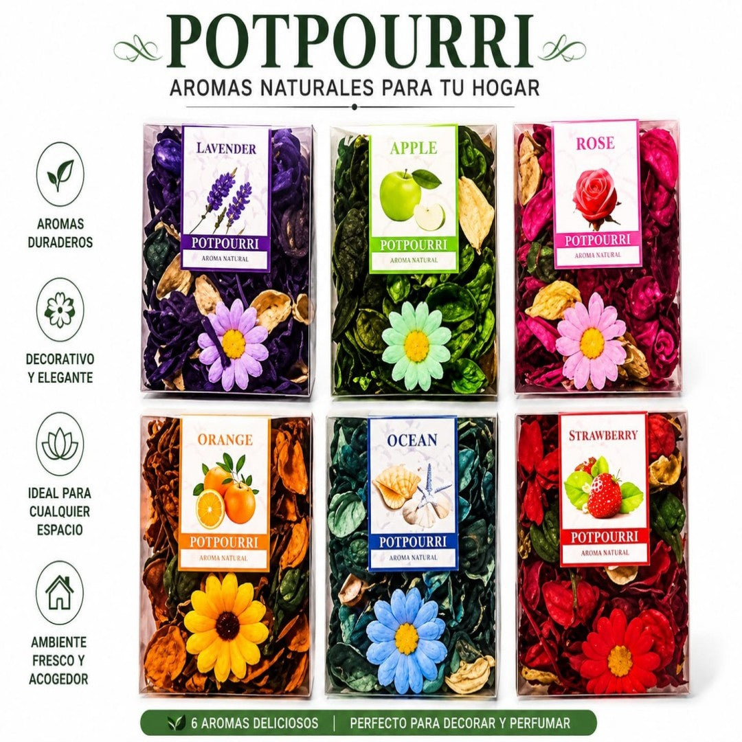 Caja de crisantemos con flores secas (potpurri)