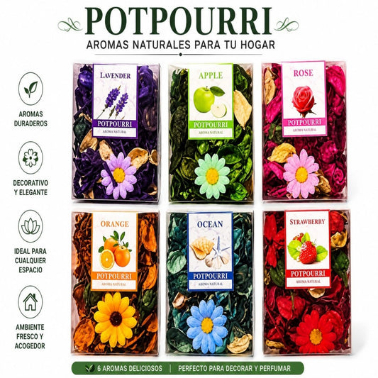 Caja de crisantemos con flores secas (potpurri)