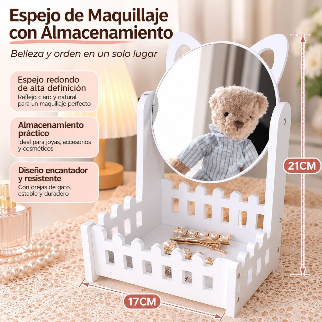 ESPEJO OREJA CON ORGANIZADOR 17*11*21CM