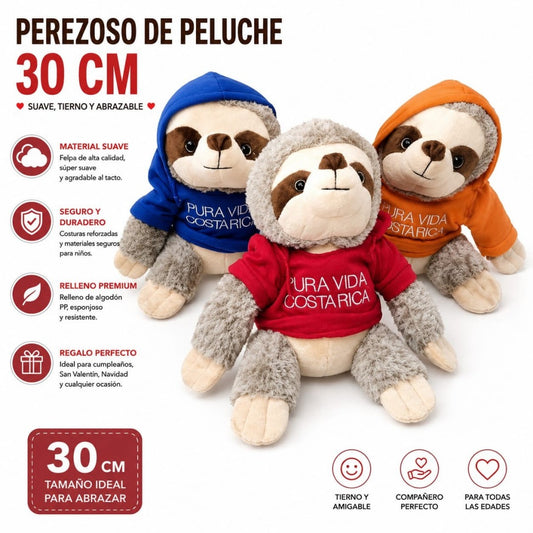 PELUCHE OSO PEREZOSO C\ROPA 30CM