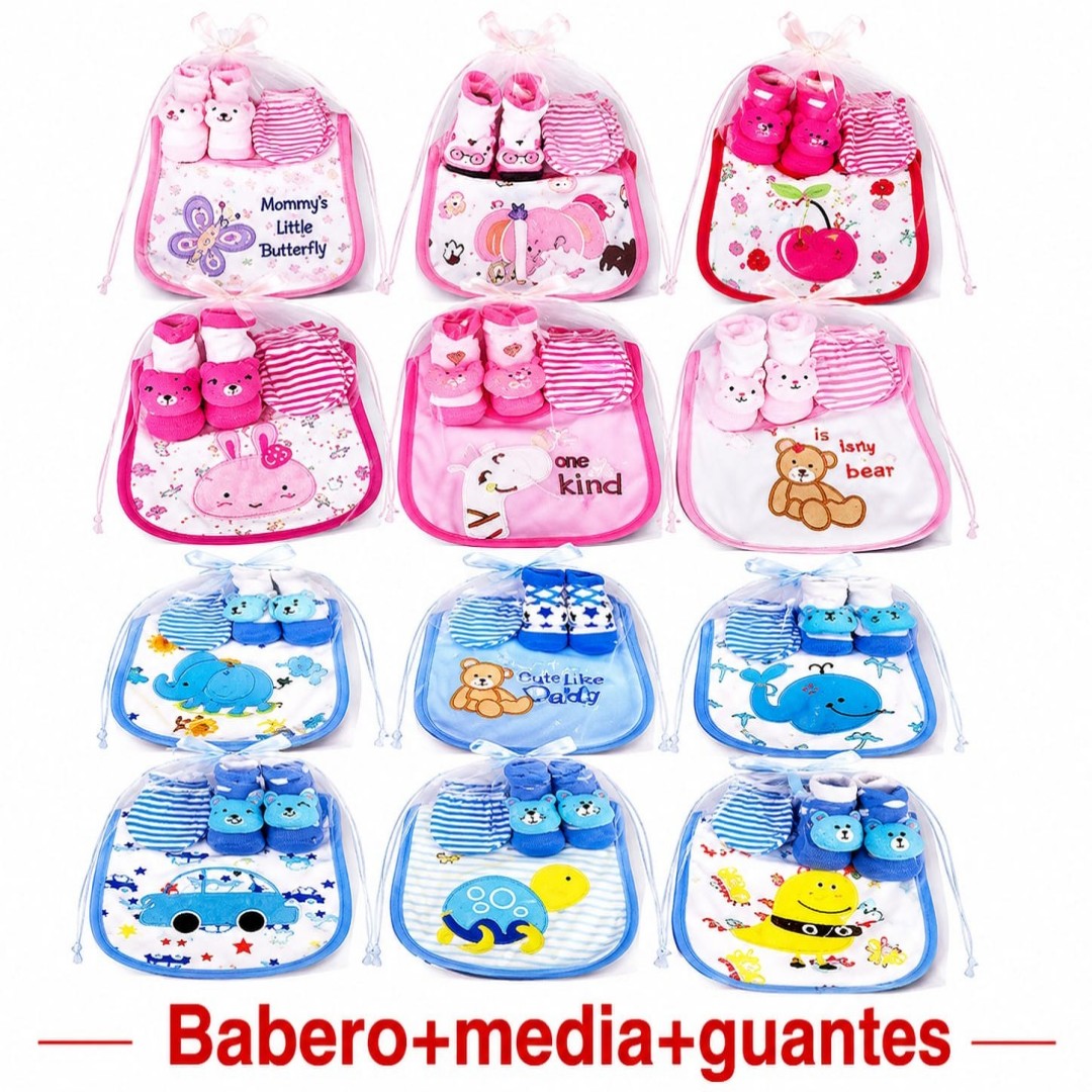 JUEGO BABERO+MEDIA+GUANTES P/BEBE B