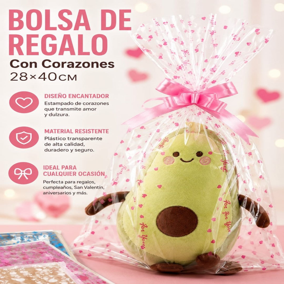 BOLSA CORAZON PVC 28*40