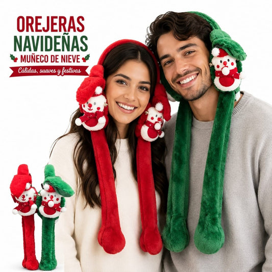 OREJERAS BUFANDA MUNECO NIEVE