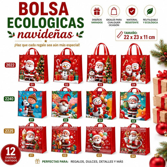 BOLSA ECOLOGICAS NAVIDAD 22*23*11