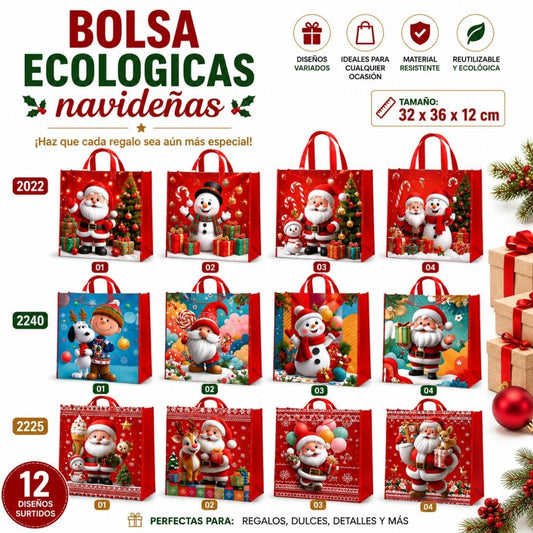 BOLSA ECOLOGICAS NAVIDAD 32*36*12