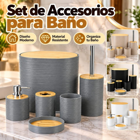 SET DE ACCESORIOS PARA BANO 6 PCS SM-295