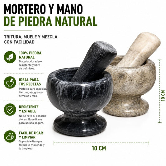 MORTERO PIEDRA 10*10 CM SJ-HWY-001